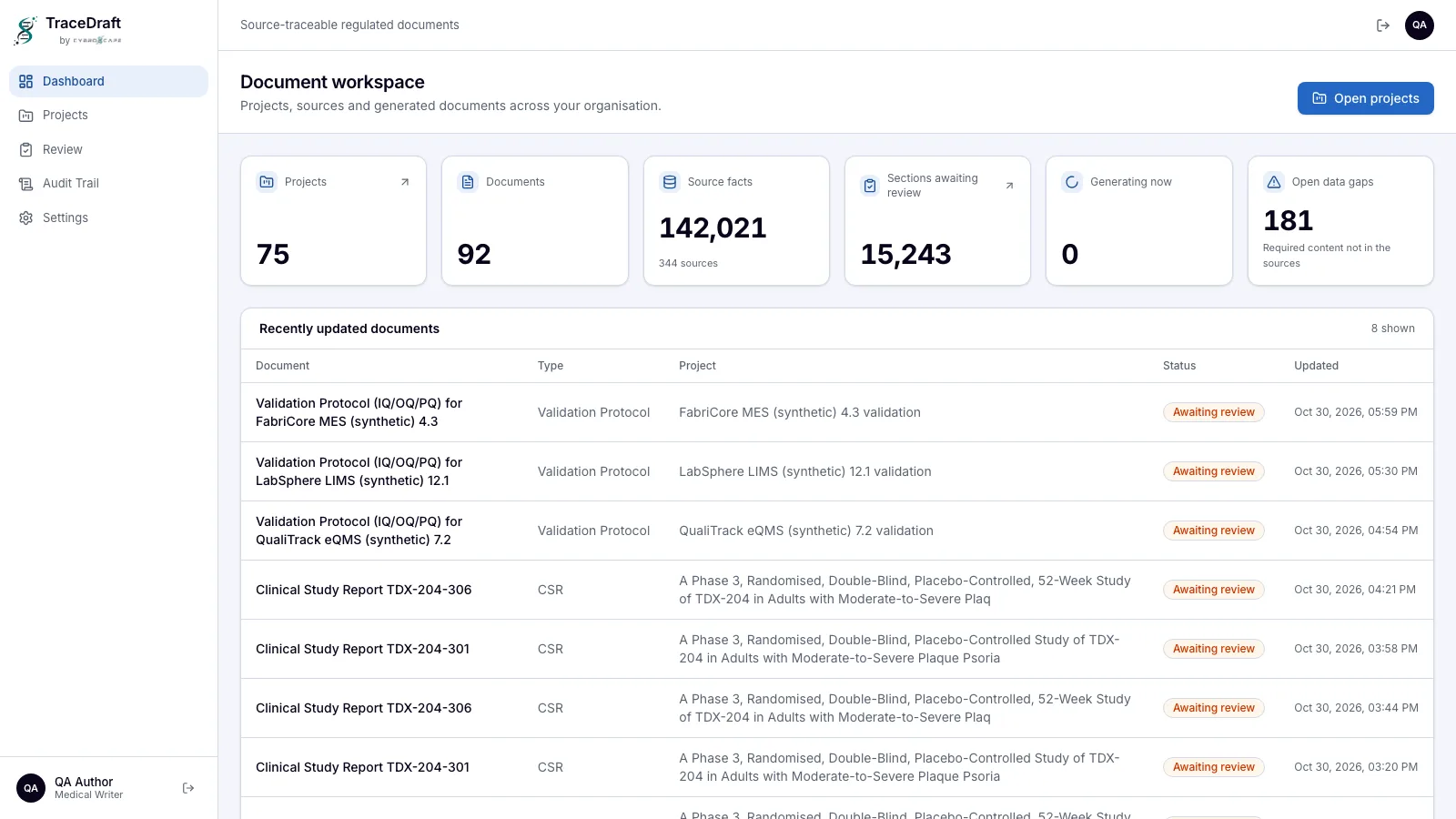TraceDraft: Clinical Automation